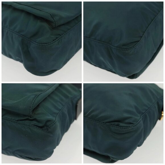 PRADA Shoulder Bag Nylon Green Gold Auth 136672 - Picture 16 of 16